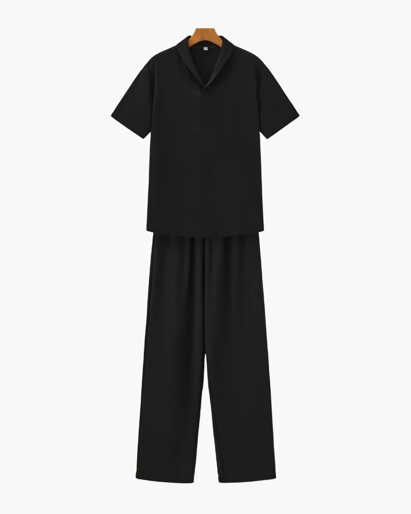 COTTON POLO & PANTALON SET