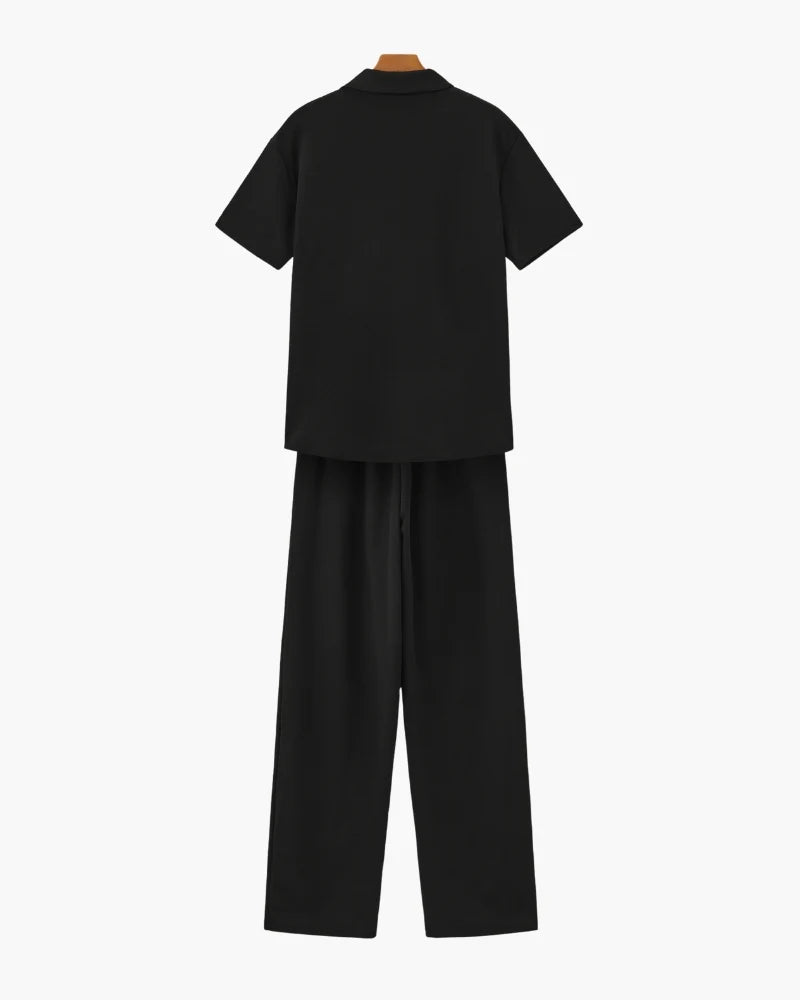 COTTON POLO & PANTALON SET