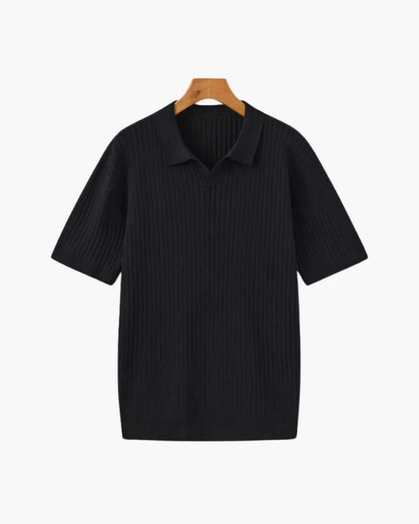 FINE RIBBED POLO