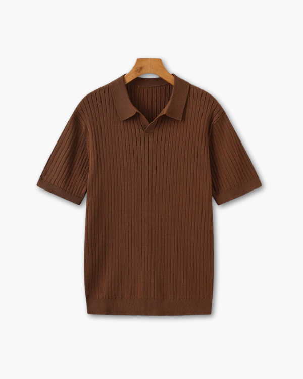FINE RIBBED POLO