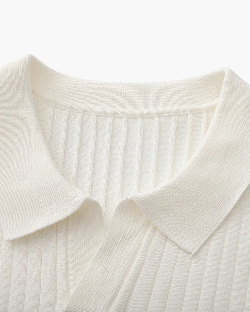 FINE RIBBED POLO