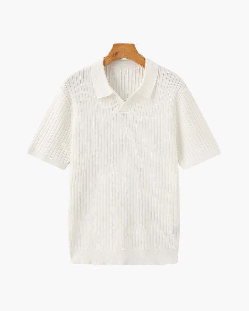 FINE RIBBED POLO