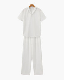 COTTON POLO & PANTALON SET