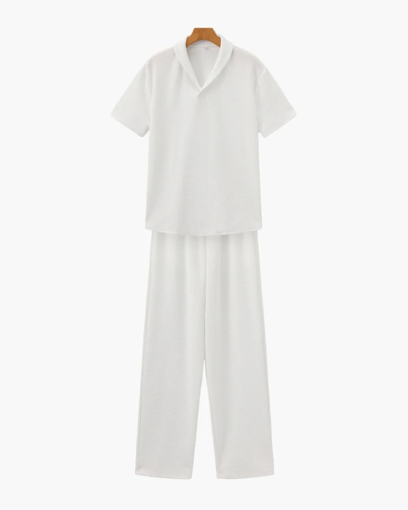 COTTON POLO & PANTALON SET