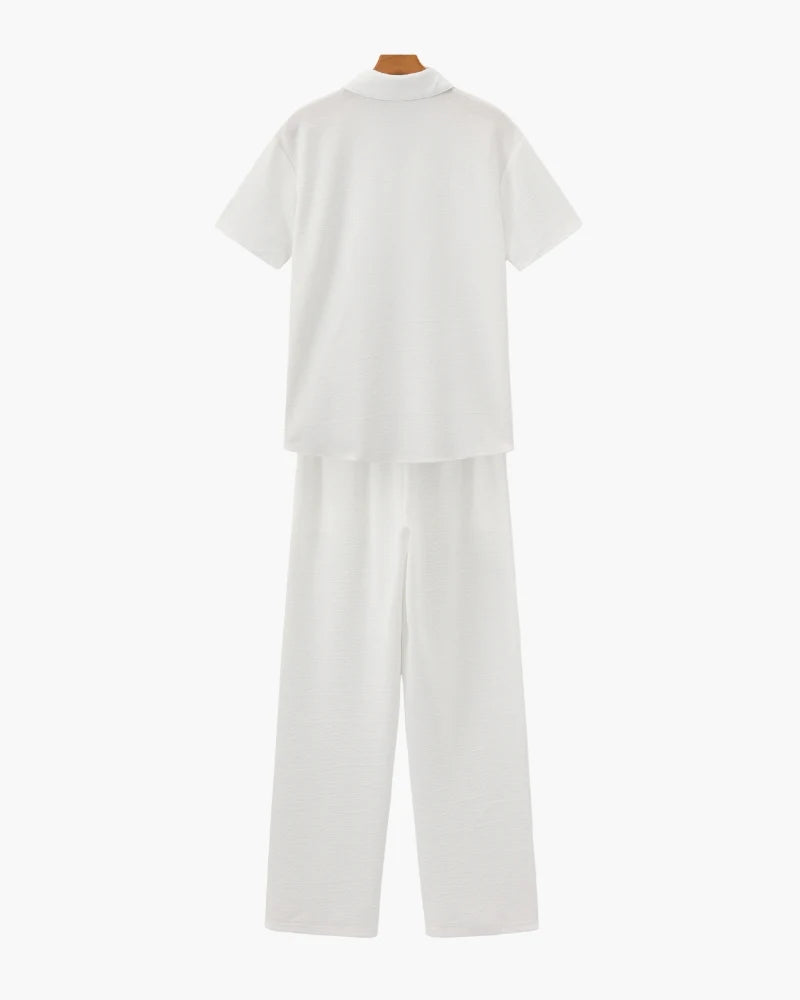COTTON POLO & PANTALON SET